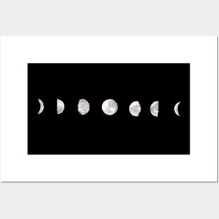 Moon phases in watercolor Posters and Art